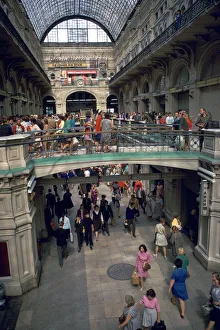 The soviet-era GUM department store in Moscow, 19th century