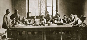Crown Jewels Gallery: Soviet experts appraising the confiscated Russian crown jewels, c1917-c1918(?). Artist