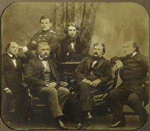 Sergei Lvovich 1819 1898 Gallery: Sovremennik: Ivan Goncharov, Ivan Turgenev, Leo Tolstoy, Dmitri Grigorovich
