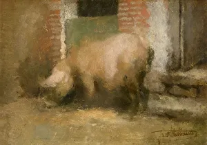 Stobbaerts Jan Prints: The Sow, c1860-1900. Creator: Jan Stobbaerts