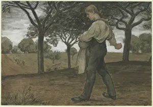 Sowing Prints: Sower, 1894. Creator: Hans Thoma