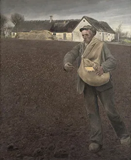 Sowing Prints: The Sower, 1910. Creator: Laurits Andersen Ring