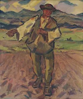 Seed Prints: Sower, 1935-1938. Creator: Gustav Mally