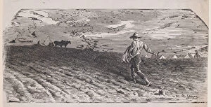 Broadcasting Collection: The Sower, ca. 1852. Creator: Jacques-Adrien Lavieille