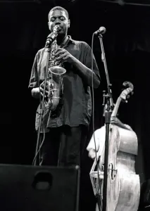 Soweto Kinch, Brecon Jazz Festival, Powys, Wales, 2003. Artist: Brian O Connor