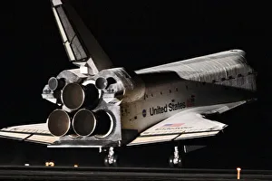 Space Shuttle Endeavour night landing, Florida. USA, February 21, 2010. Creator: NASA