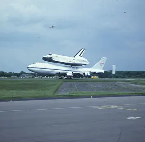 Aircraft Prints: Space Shuttle Enterprise landing at Stansted, Essex, United Kingdom, 5 June 1983