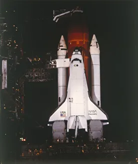 Spacecraft Prints: Space Shuttle Orbiter Discovery at Kennedy Space Center, Merritt Island, Florida, USA