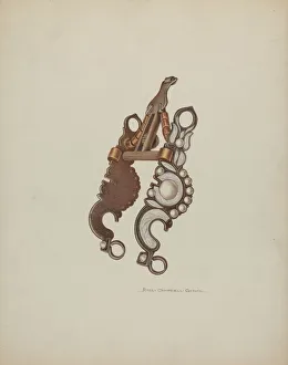 Campbell Gerke Rose Prints: Spade Bit, c. 1939. Creator: Rose Campbell-Gerke