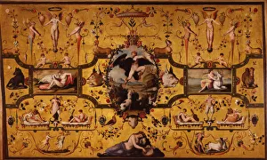 Jupiter Prints: Spalliera with the Loves of Jupiter, 1572. Creator: Allori, Alessandro (1535-1607)