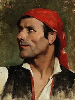 Schjerfbeck Helene Prints: Spaniard, 1881. Creator: Helene Schjerfbeck