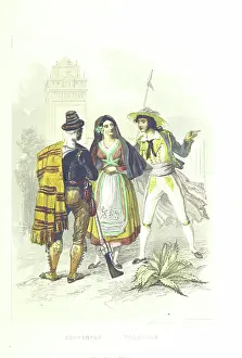 Matador Prints: Spaniards - Toreador, 1858. Creators: Rouargue Brothers, Emile Rouargue, Adolphe Rouargue