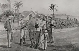 Spanish-American War (1898): arrest of two correspondents of the US newspaper "World", 1898. Creator: Enrique Laporta Valor