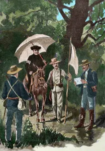 Spanish-American War, 1898; White flag after the battle of El Caney, 1898. Creator: Unknown