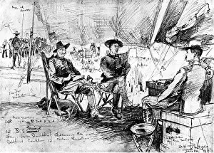 H C Seppings Wright Prints: The Spanish-American War - in camp at Tampa: American officers discussing the Cuban Question