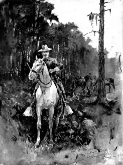 H C Seppings Wright Prints: The Spanish-American War: with the Cavalry on picket duty at Tampa, 1898. Creator: Unknown