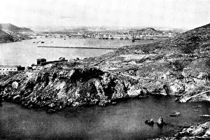 Murcia Prints: The Spanish-American War: the entrance to the port of Carthagena, 1898. Creator: Unknown