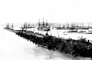 Quai Prints: The Spanish-American War: the harbour of Las Palmas