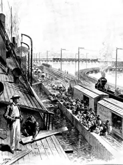 Steam Train Prints: The Spanish-American War: loading the United States Transports at Tampa Bay