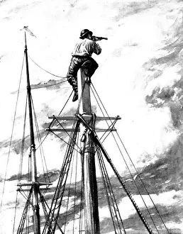 Us Navy Prints: The Spanish-American War: on the look-out for Spanish cruisers off the American coast