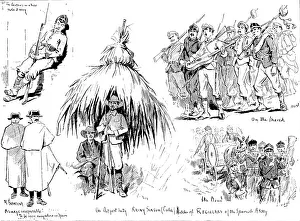 Umbrella Prints: The Spanish-American War: military types in Spain and Cuba, 1898. Creator: Carl Hentschel
