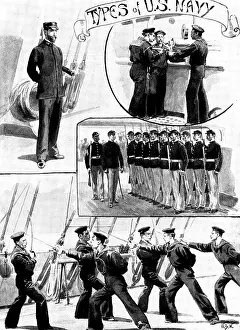 Us Navy Prints: The Spanish-American War: officers and men of the United States Navy