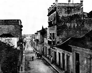 Matanzas Prints: The Spanish-American War: one of the principal streets in Matanzas, 1898. Creator: Unknown