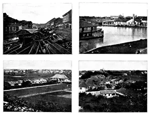 Shelling Prints: The Spanish-American War: scenes at Manila, 1898. Creator: Unknown