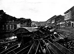 Shelling Prints: The Spanish-American War: scenes at Manila - Outer Moat, 1898. Creator: Unknown