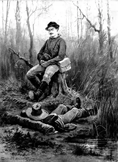 H C Seppings Wright Prints: The Spanish-American War: our special artist in Cuba - a halt in the Cuban Wilderness