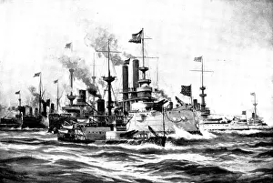 Us Navy Prints: The Spanish-American War: vessels of the United States North Atlantic Squadron