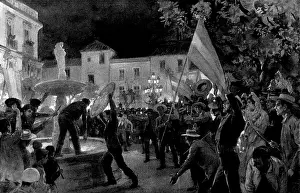 Fountain Prints: The Spanish-American War: the war fever in Spain: 'down with the American Eagle!'