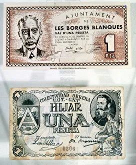 Spanish Civil War (1936-1939), legal tender notes issued by the City council of Borges Blanques