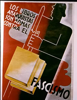 Civil Collection: Spanish Civil War (1936-1939), poster Los libros anarquistas (Anarchists books) by Ambros