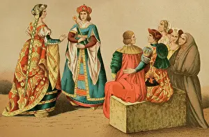 Spanish costumes of the 15th century, 1881. Creator: Unknown