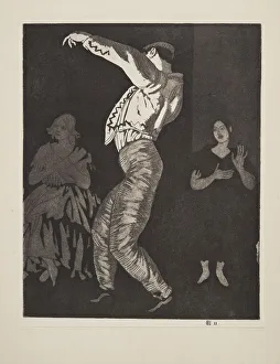 Flamenco Prints: Spanish Dancer No. II, pub. 1923. Creator: Laura Knight (1877 - 1970)