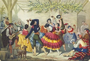 Spanish dancers, mid 19th century