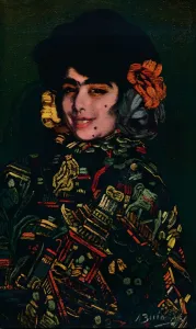 Basque Prints: Spanish Girl, 1907, (1932). Artist: Ignacio Zuloaga
