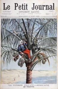 Coconut Palm Prints: Spanish lookout, Spanish-American War, 1898. Artist: F Meaulle