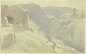 Spanish mountain landscape, 1850. Creator: Karl Peter Burnitz