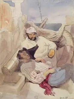 Activity Prints: Two Spanish Sailors, 1834. Creator: William Allan