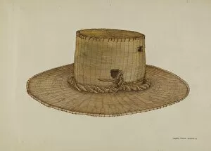 Straw Hat Collection: Spanish Southwest: Hat, c. 1939. Creator: Harry Mann Waddell