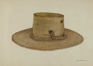 Straw Hat Collection: Spanish Southwest: Hat, c. 1939. Creator: Harry Mann Waddell