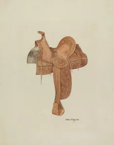 Saddle Gallery: Spanish Southwest Saddle, c. 1939. Creator: Arthur P. Reynolds