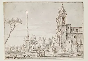 Obelisk Prints: Spanish Steps, between 1750 and 1800. Creator: Unknown