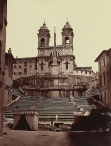 [Spanish Steps, Rome], ca. 1855. Creator: Pietro Dovizielli