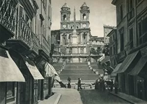 Spanish Steps and Trinita dei Monti Church, Rome, Italy, 1927. Artist: Eugen Poppel