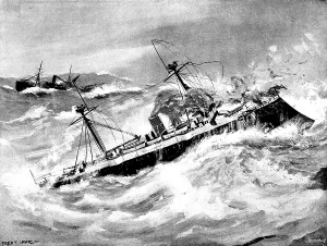Rough Seas Prints: The Spanish war-ship 'Reina Regente