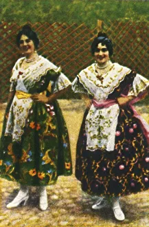 Spanish women in traditional costume, c1928. Creator: Unknown Spanish women in traditional costume, c1928. Creator: Unknown