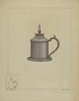 Lamp Stand Prints: Spark Lamp, c. 1936. Creator: A. Zaidenberg